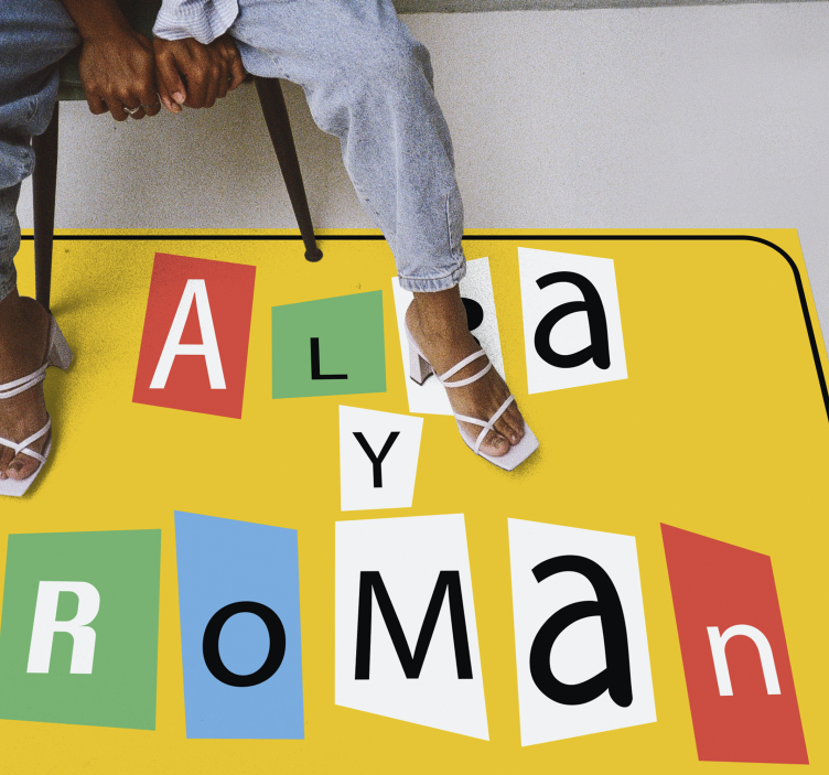 Puzzle pieces for couple custom vinyl carpet - TenStickers