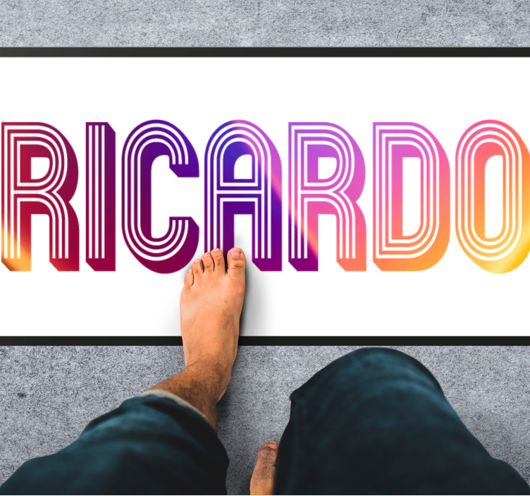 Custom Name neon teen vinyl carpet - TenStickers