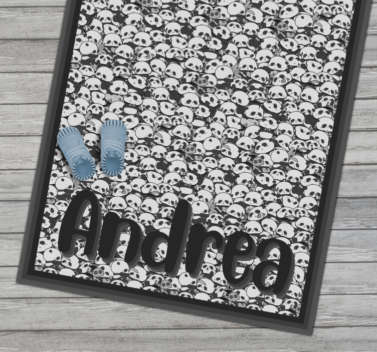 Personalized Pandas custom vinyl carpet - TenStickers