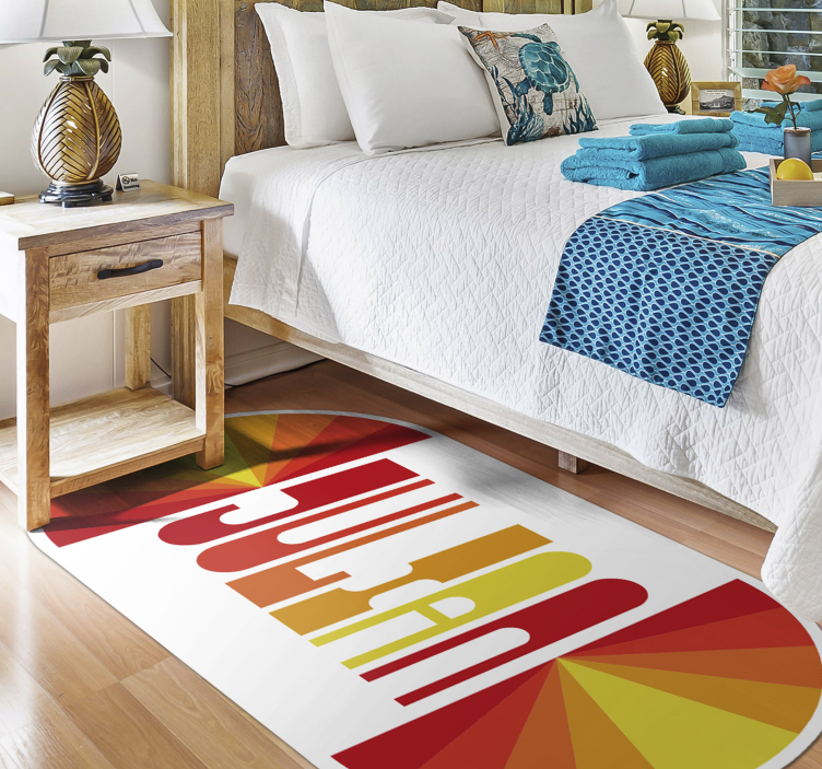 Personalized Retro custom vinyl carpet - TenStickers