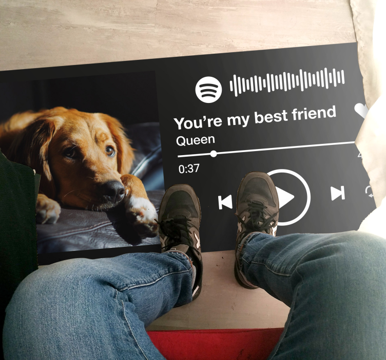 Personalized Song Showcase custom vinyl carpet - TenStickers