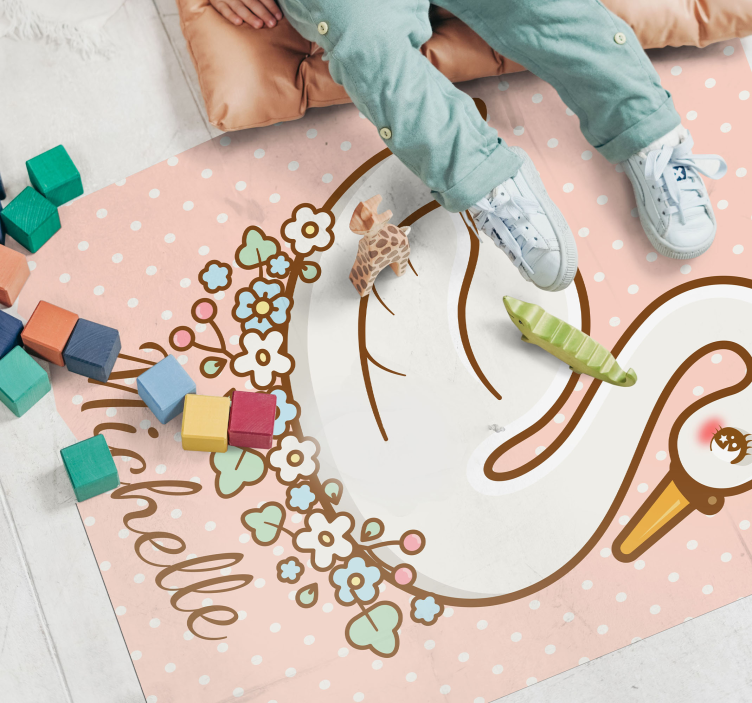 Personalized Swanscape custom vinyl carpet - TenStickers