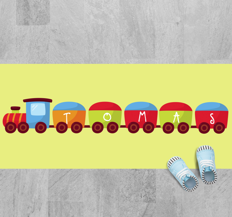 Personalized Train custom vinyl carpet - TenStickers