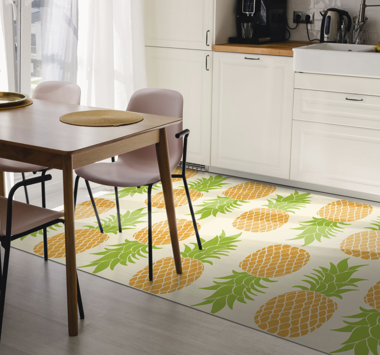 Pineapple Pattern floral vinyl carpet - TenStickers
