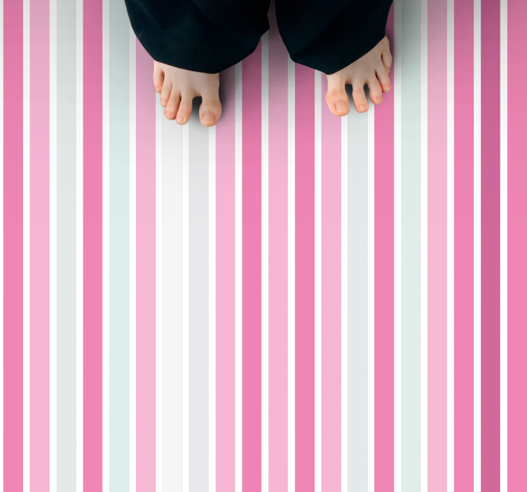 Pink Striped Elegance striped vinyl carpet - TenStickers
