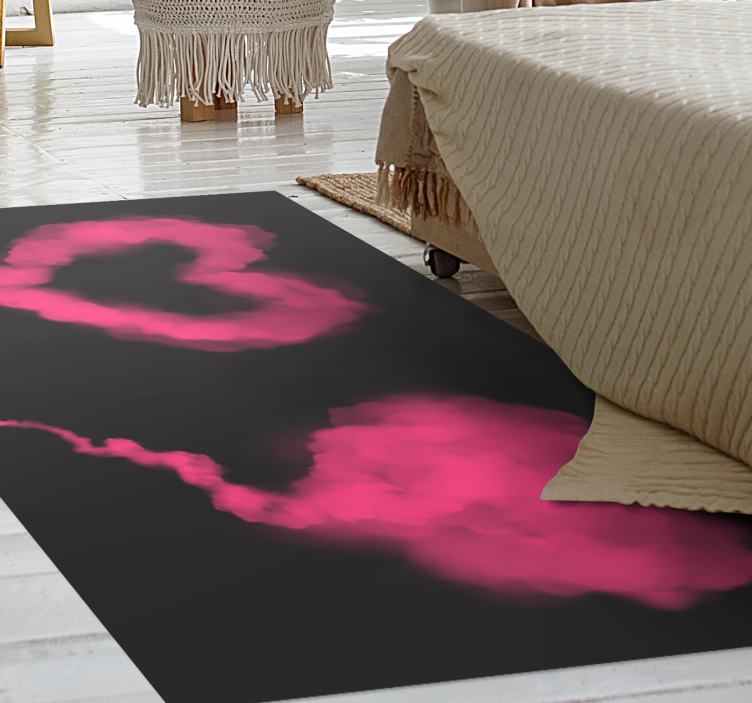 Pink heart haze bedroom vinyl carpet - TenStickers