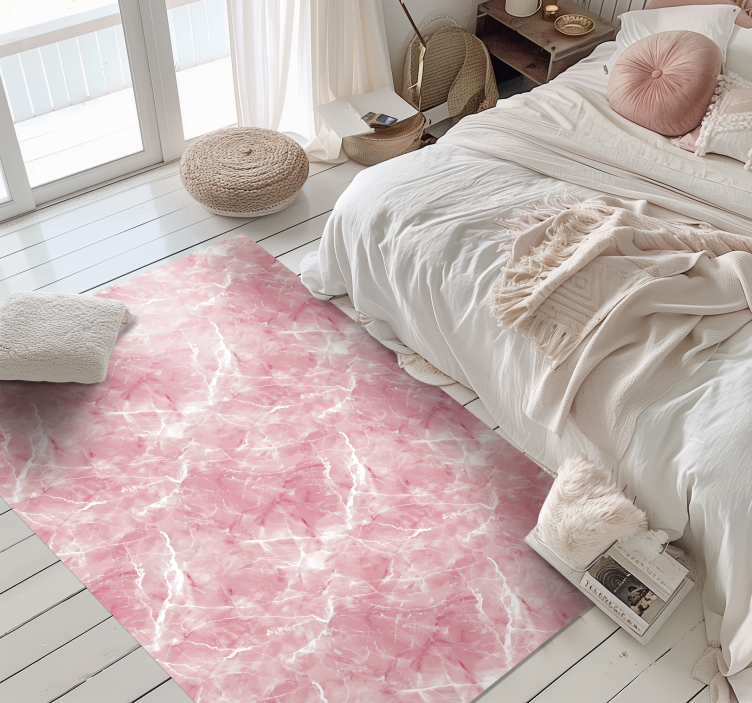 Pink pastel shade marble vinyl carpet - TenStickers