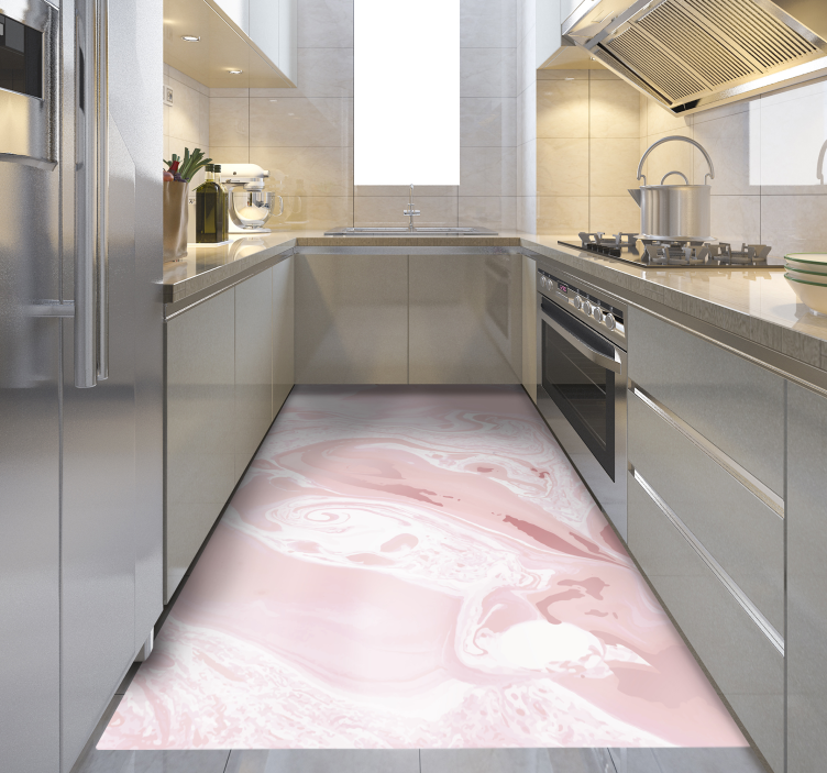 Pink Swirl Pattern marble vinyl carpet - TenStickers