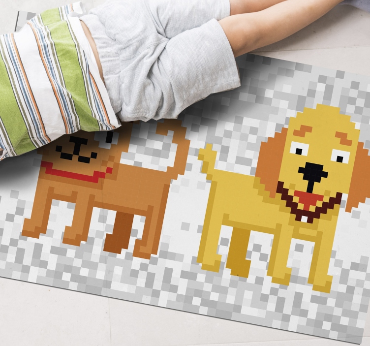 Pixelated Pet Friends kids vinyl carpet - TenStickers