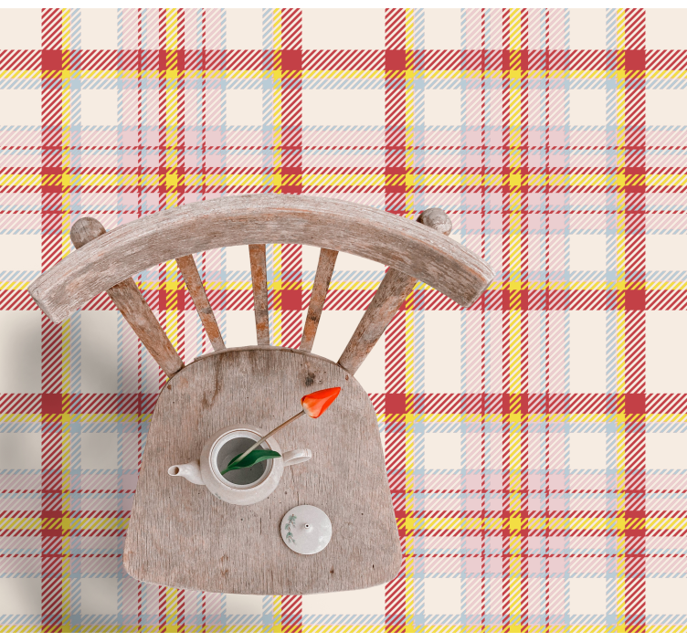 Plaid Motif Style striped vinyl carpet - TenStickers