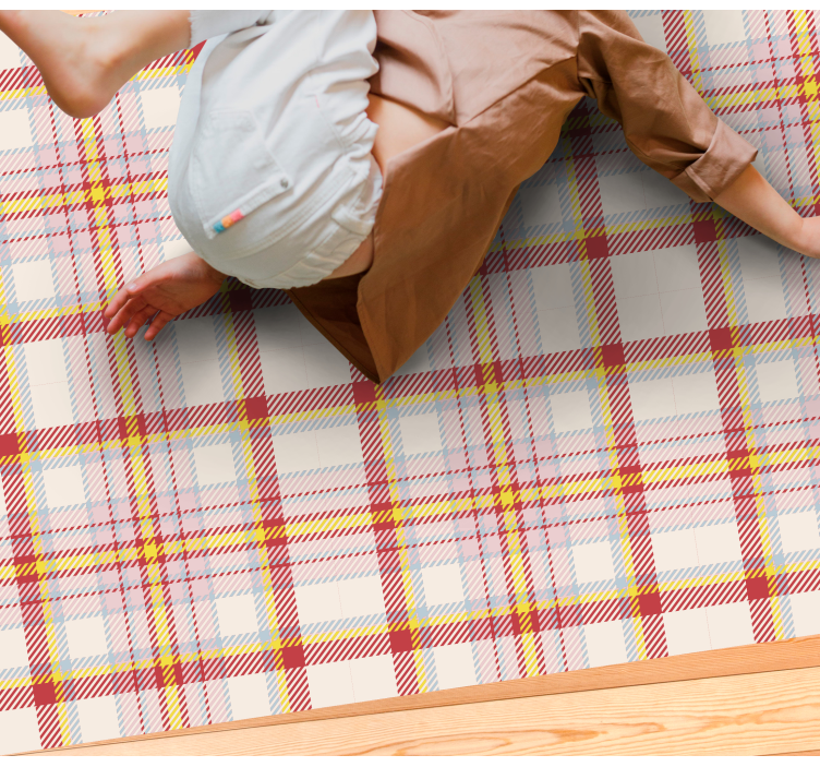 Plaid Pattern Play striped vinyl carpet - TenStickers