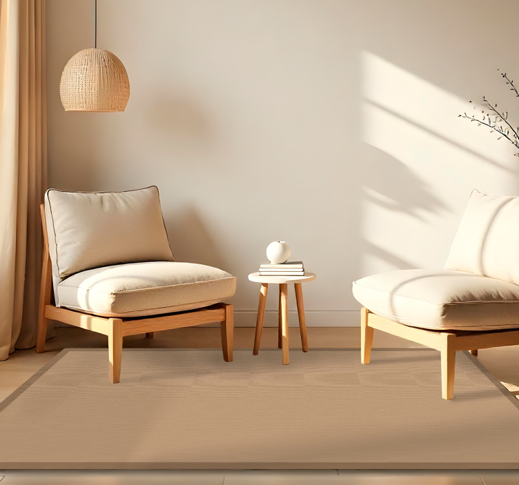 Plain Jute Look dining room vinyl carpet - TenStickers