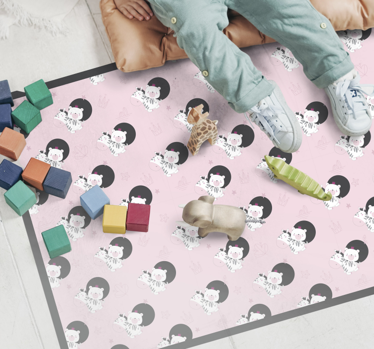 Playful Ballerina Graphic kids vinyl carpet - TenStickers