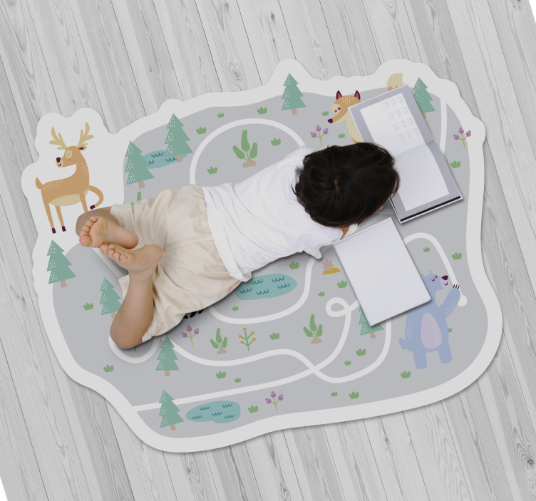 Playful Forest Path game vinyl carpet - TenStickers