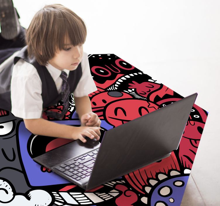 Playful Monsters Artwork kids vinyl carpet - TenStickers