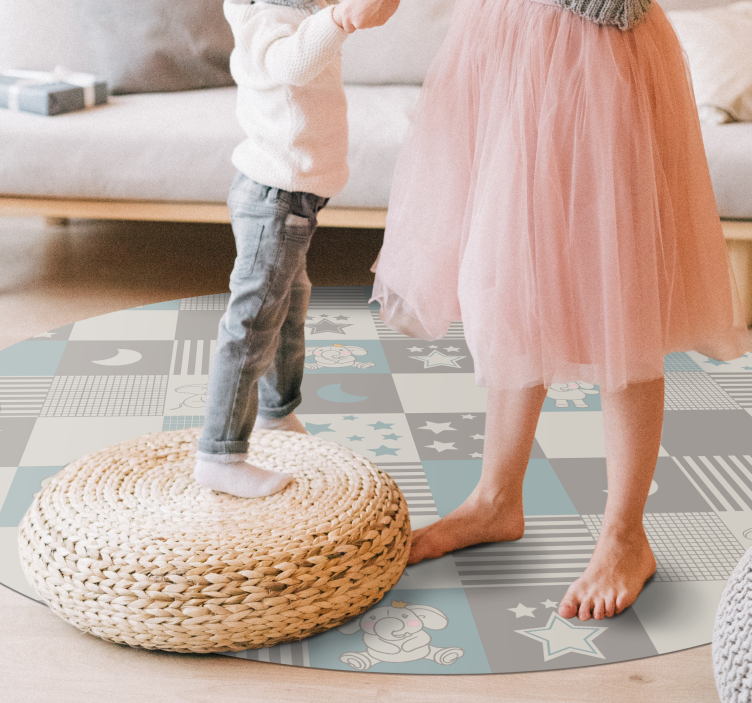 Playful Nursery Rounds kids vinyl carpet - TenStickers