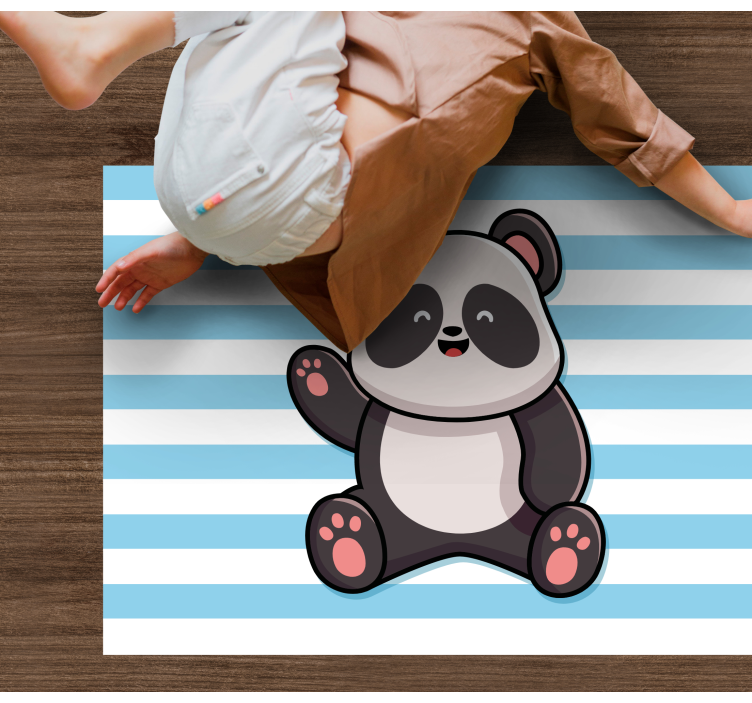 Playful Panda Design kids vinyl carpet - TenStickers