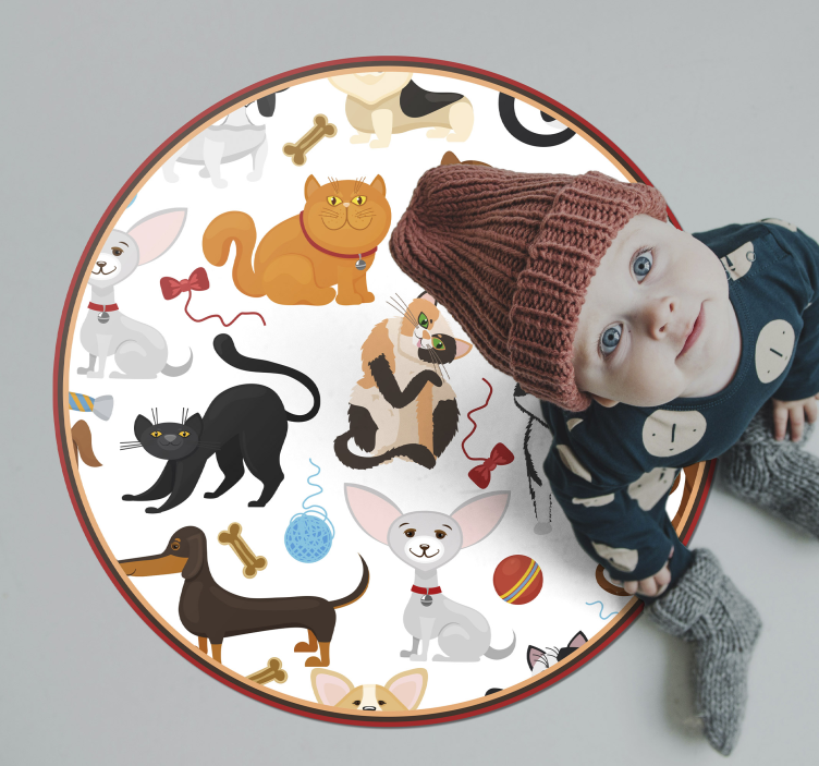 Playful Pets kids vinyl carpet - TenStickers