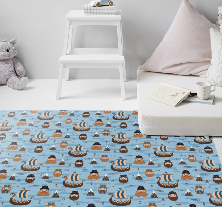 Playful Pirate Adventures kids vinyl carpet - TenStickers