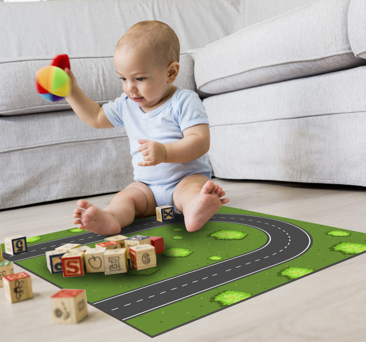 Playful Roadway kids vinyl carpet - TenStickers
