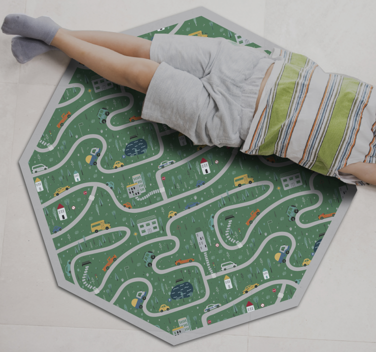 Playful Roadways road vinyl carpet - TenStickers