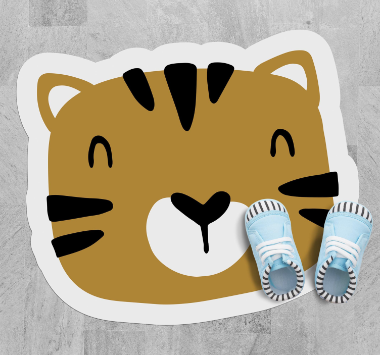 Playful Tiger Face nursery vinyl carpet - TenStickers