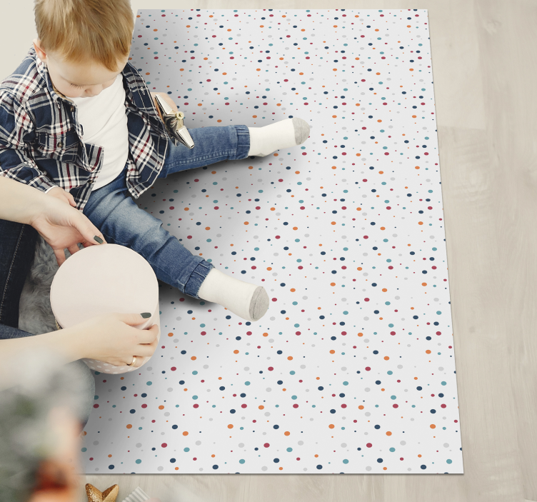 Polka Dot Fun kids vinyl carpet - TenStickers