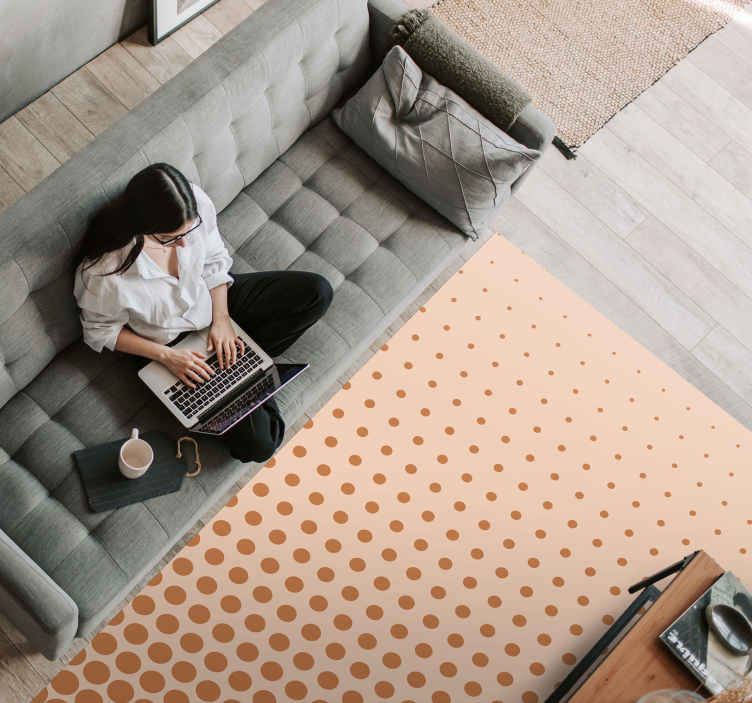 Polka Dot Gradient striped vinyl carpet - TenStickers