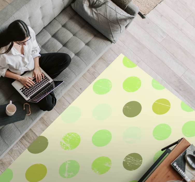 Polka Dot Harmony geometric vinyl carpet - TenStickers