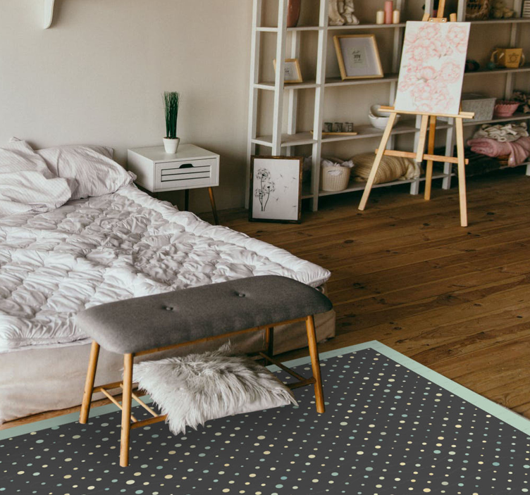 Polka-Dot Pattern striped vinyl carpet - TenStickers