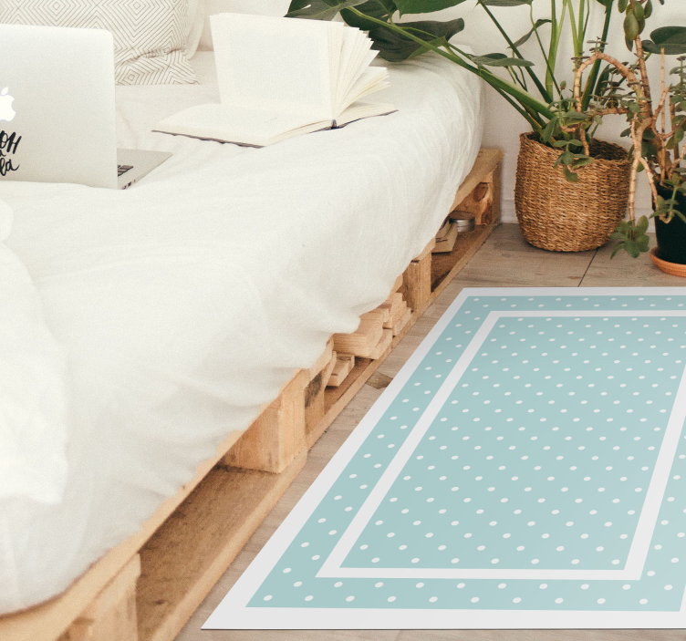 Polka Dot Simplicity bedroom vinyl carpet - TenStickers