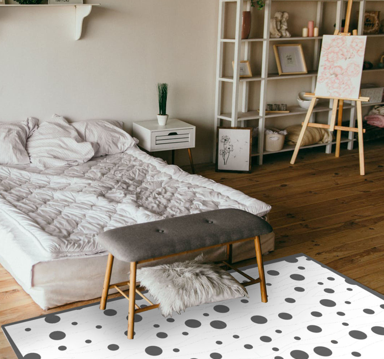 Elegant dark dots bedroom vinyl carpet - TenStickers