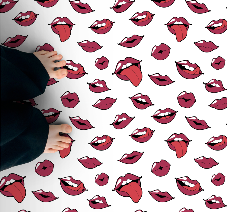 Pop art lips teen vinyl carpet - TenStickers