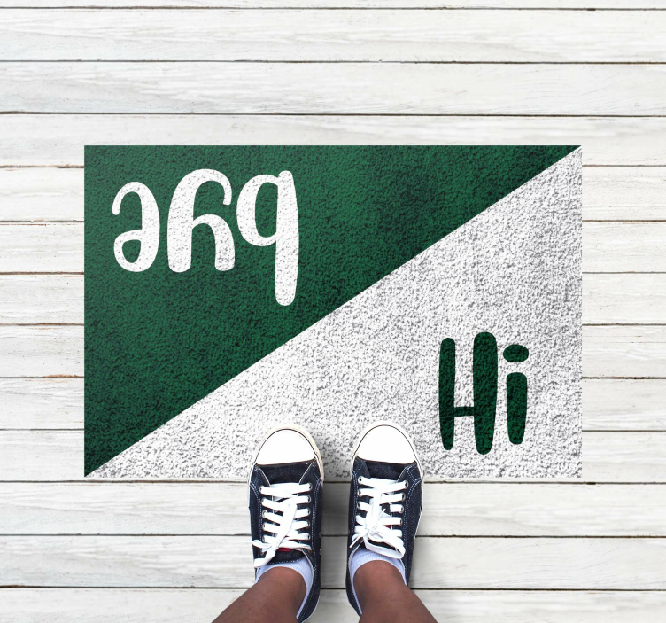 Prahs Hi Greetings custom vinyl carpet - TenStickers