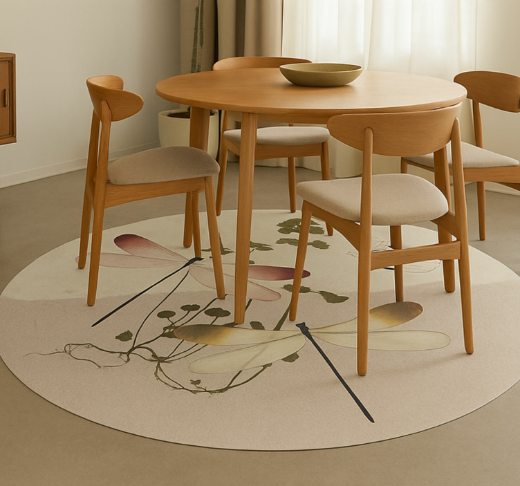 Pressed Nature Collage dining room vinyl carpet - TenStickers