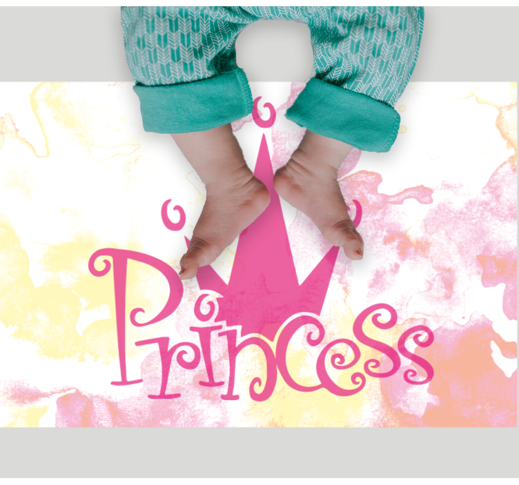 Princess Crown Theme nursery vinyl carpet - TenStickers