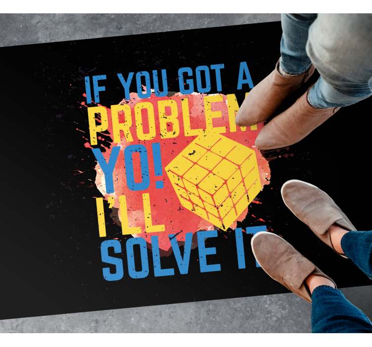 Problem Solving Message custom vinyl carpet - TenStickers
