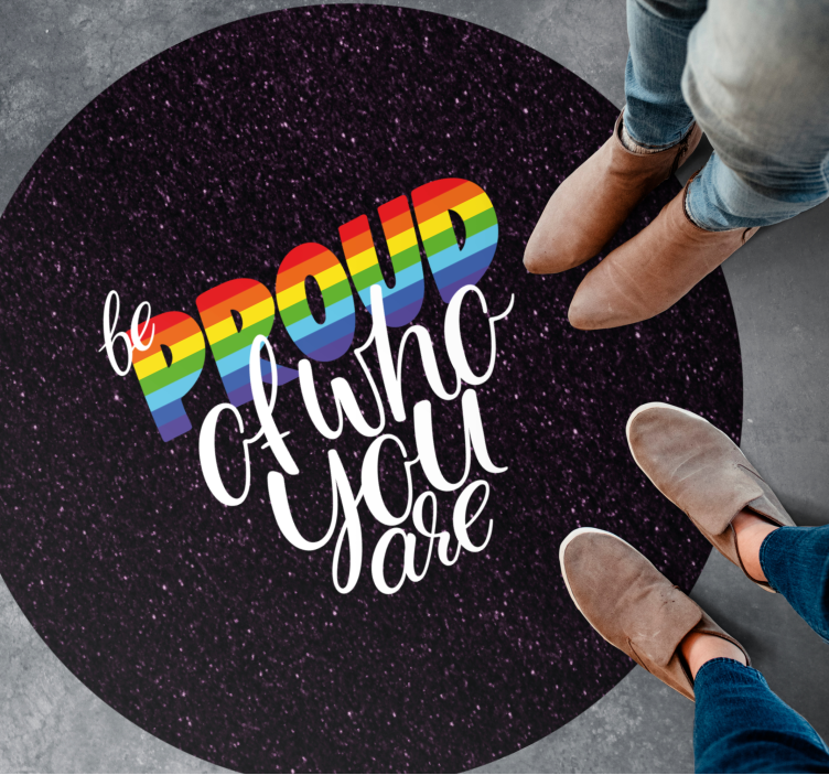 Proud Message Design custom vinyl carpet - TenStickers