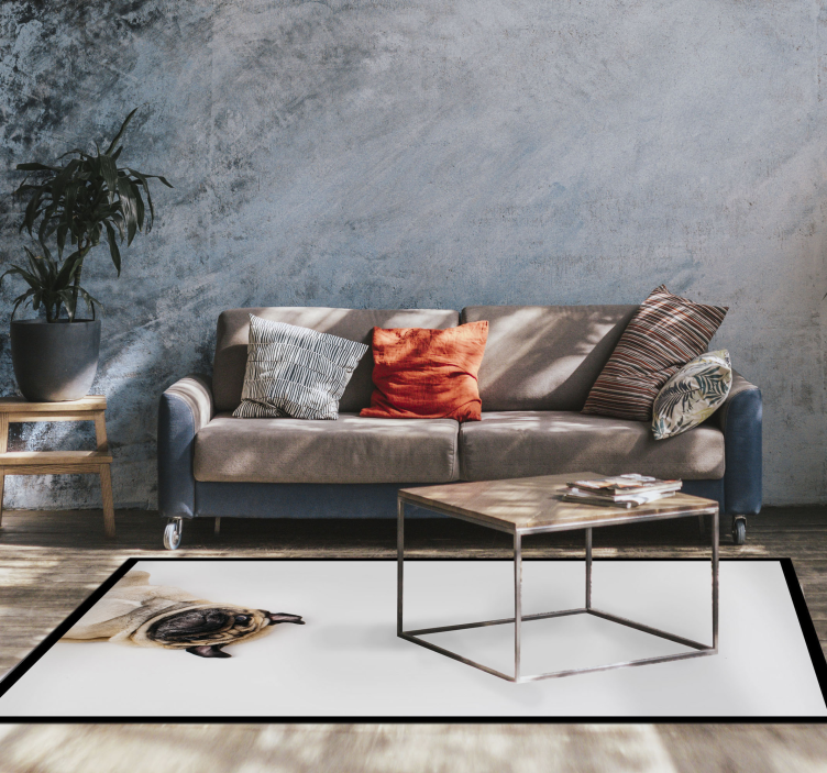 Pug portrait design animal vinyl carpet - TenStickers