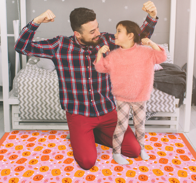 Pumpkin Motif Spread halloween vinyl carpet - TenStickers