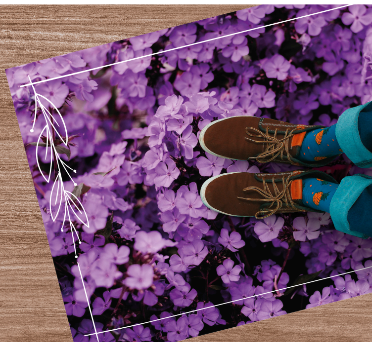 Purple shades floral vinyl carpet - TenStickers