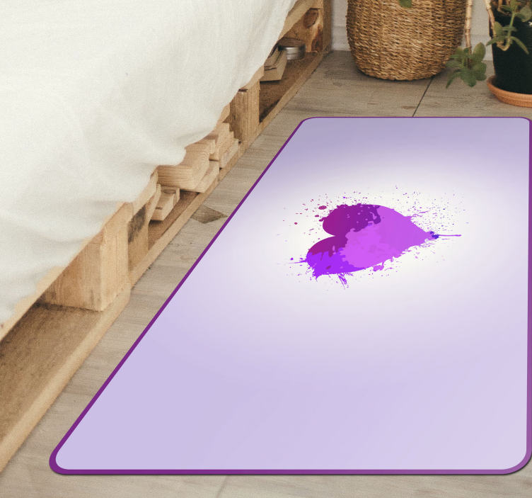 Purple heart splash teen vinyl carpet - TenStickers
