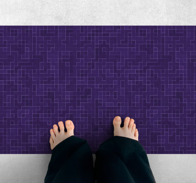 Purple Patterned Graphics geometric vinyl carpet - TenStickers