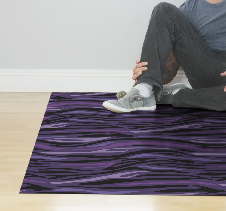 Purple Wave Pattern animal print vinyl carpet - TenStickers