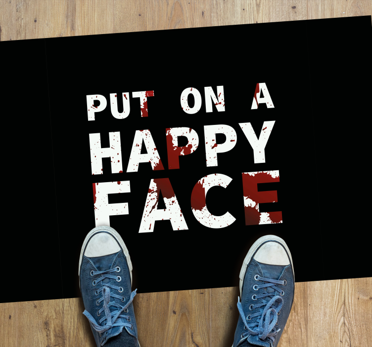 Put on face custom vinyl carpet - TenStickers