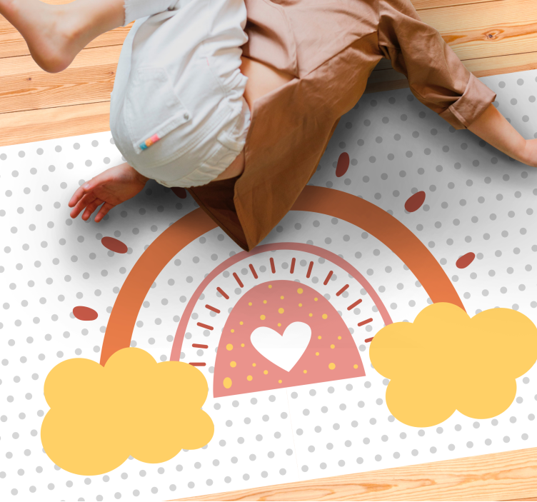 Rainbow Cloudscape nursery vinyl carpet - TenStickers