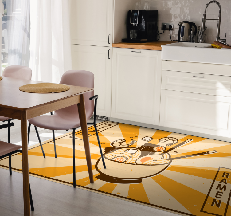 Ramen Illustration kitchen vinyl carpet - TenStickers