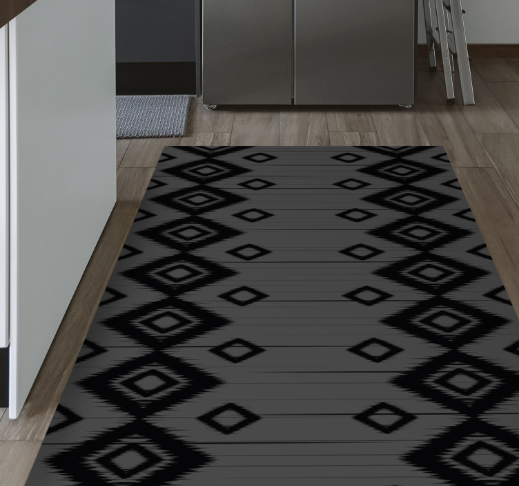 Rectangle carpet with grey and black  mosaic - TenStickers