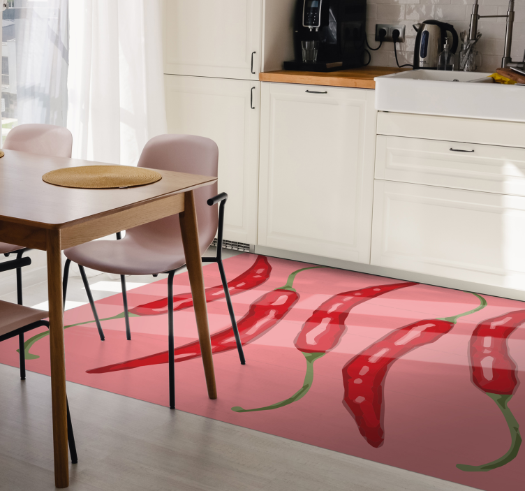 Red Chili Peppers kitchen vinyl carpet - TenStickers