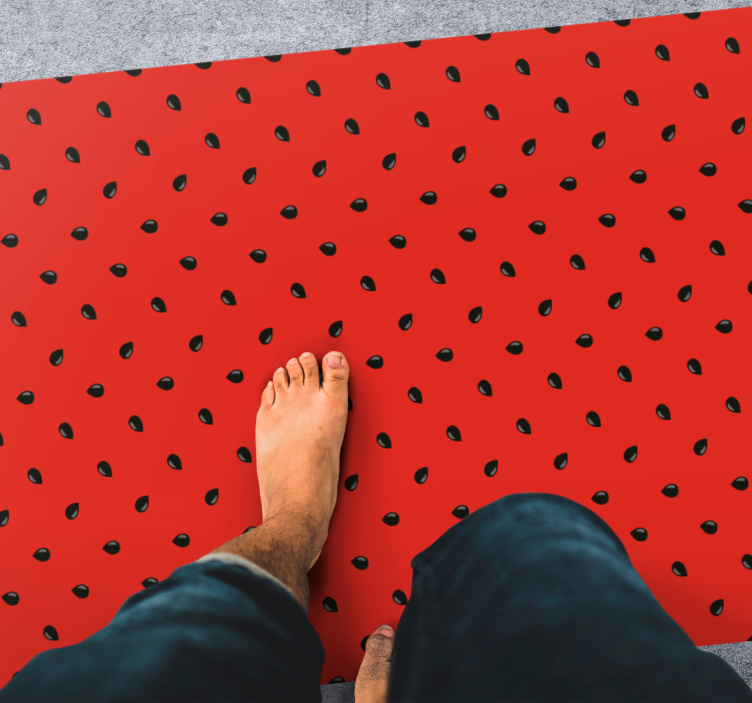 Red Seed Pattern kitchen vinyl carpet - TenStickers